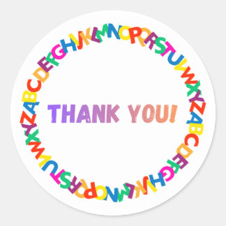 Adesivo Round Thank You Sticker