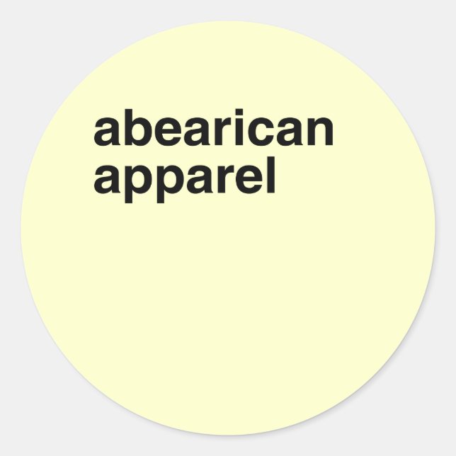 Adesivo Roupa Abearican (Frente)
