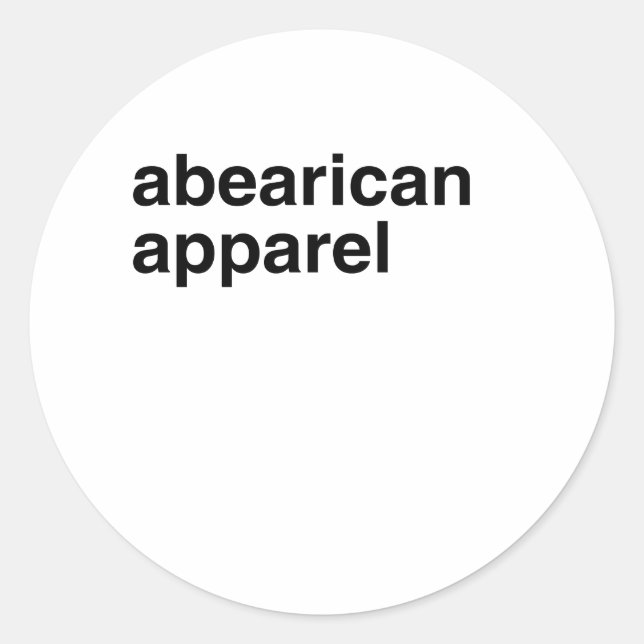 Adesivo Roupa Abearican (Frente)