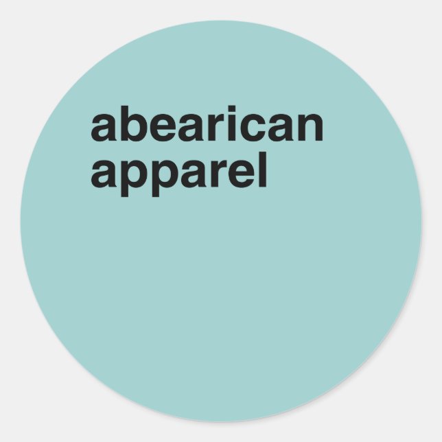 Adesivo Roupa Abearican (Frente)
