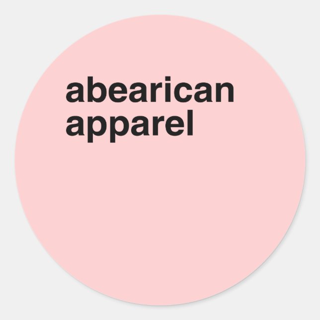 Adesivo Roupa Abearican (Frente)