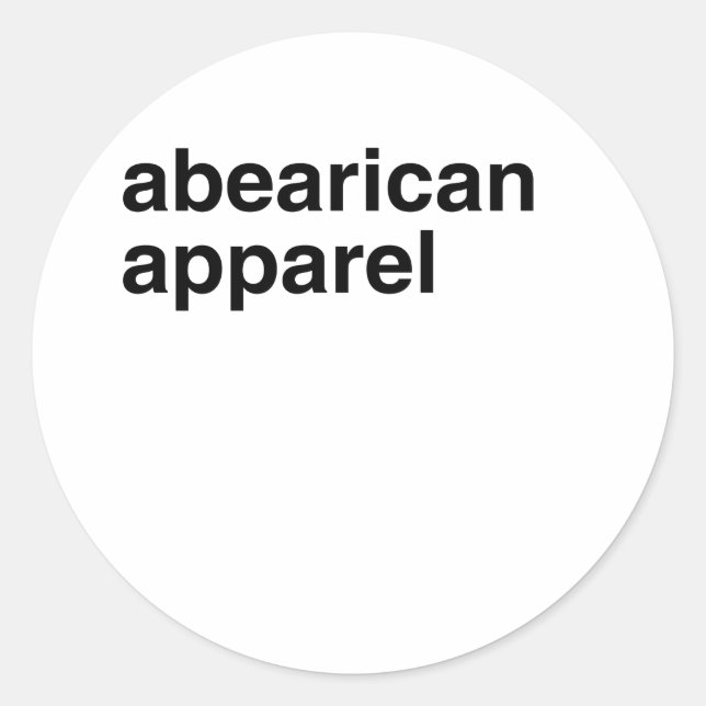 Adesivo Roupa Abearican (Frente)