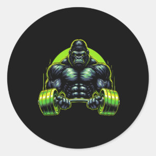 Adesivo Roupa de Academia de Gorila Macaco Motivação para