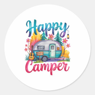 Adesivo Roupa de Acampamento Divertida Feliz Reboque RV Cr