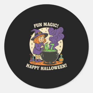 Adesivo Roupa de bruxa engraçada de Halloween 6 7 Fofa Ret
