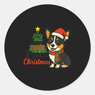 Adesivo Roupa de Corgi Tri Color Pjs Alegria Esperança Amo