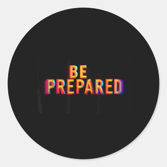 Adesivo Roupa de declaração colorida engraçada esteja prep (Frente)