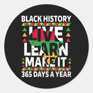Adesivo Roupa de História Negra Mês de 2025