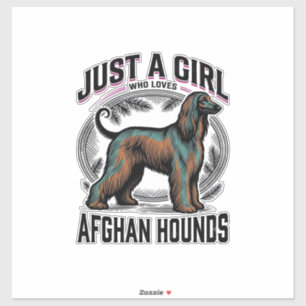 Adesivo Roupa de Mãe de Cão Vintage Amante do Afghan Hound