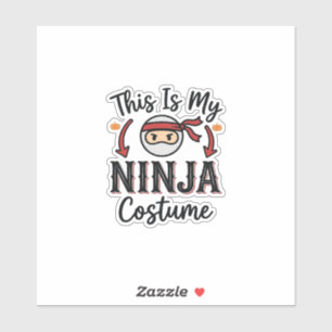Adesivo Roupa de Ninja Engraçado Design Vetorial de Hallow