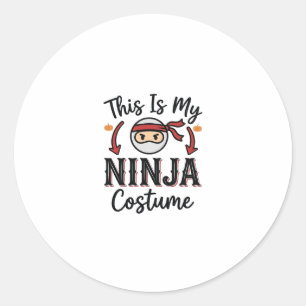 Adesivo Roupa de Ninja Engraçado Design Vetorial de Hallow