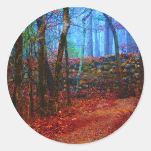 Adesivo Roupa de pintura de petróleo em florestas de gelo 