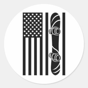 Adesivo Roupa de Snowboard da Bandeira Americana - Snowboa