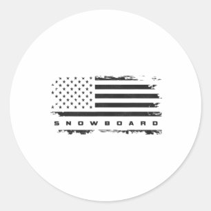 Adesivo Roupa de Snowboard da Bandeira Americana - Snowboa
