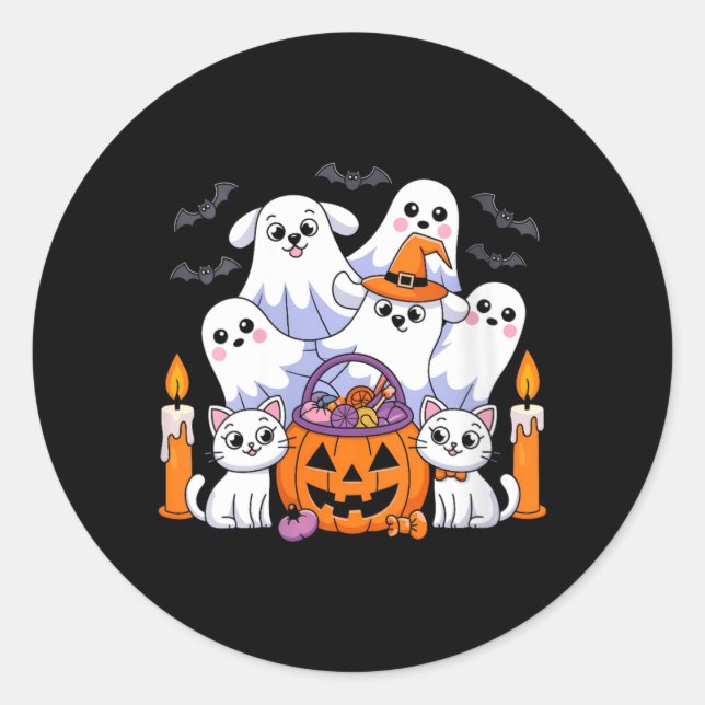 Adesivo Roupa engraçada de Halloween para mulheres com cac (Frente)