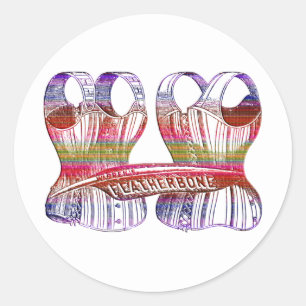 Adesivo Roupa íntima de Corset Bustier Victorian Fashion 1