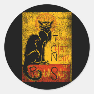 Adesivo Roupa masculina vintage Tour Du Chat Noir Gato Pre