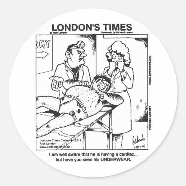 Adesivo Roupa suja e hospitais Presentes e Camisetas engra (Frente)