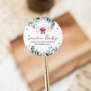 Adesivo Roupas de Bebê Santa Baby Vermelho Natal Presente 