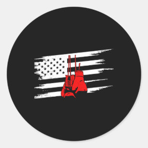 Adesivo Roupas de Boxe com Bandeira Americana - Boxe