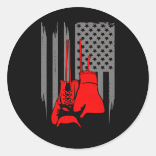 Adesivo Roupas de Boxe com Bandeira Americana - Boxeador B