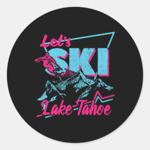 Adesivo Roupas de Esqui Vintage Anos 80 90 - Retro Lake Ta