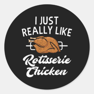 Adesivo Roupas de Frango na Rotisserie - Presente Divertid