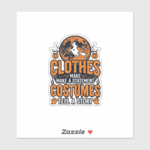 Adesivo Roupas de Halloween Vintage Camisa de declaração d
