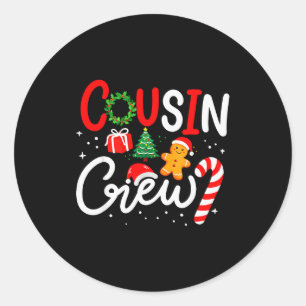 Adesivo Roupas de Natal da Tripulação de Primos Família Co