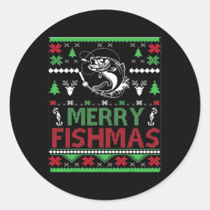 Adesivo Roupas de Peixe de Natal Feio para Pesca B 