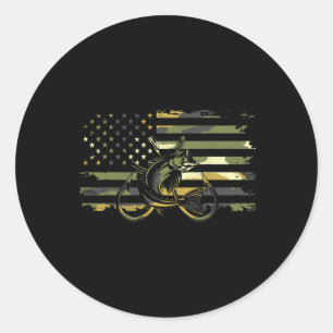 Adesivo Roupas de Pesca Camufladas com a Bandeira American