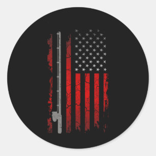 Adesivo Roupas de Pesca com Bandeira Americana - Pesca 