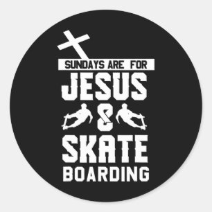 Adesivo Roupas de Skate e Jesus - Skateboarde Fofo