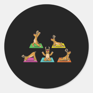 Adesivo Roupas de Yoga para Rena Senhoras Meditação Papai