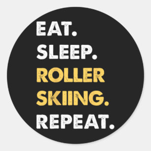 Adesivo Roupas engraçadas de Roller-ski Coma Durma Roller-