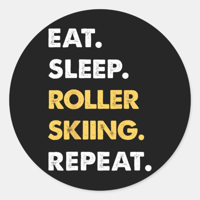 Adesivo Roupas engraçadas de Roller-ski Coma Durma Roller- (Frente)