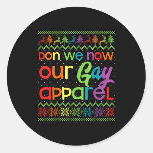 Adesivo Roupas Gays de Natal Engraçadas LGBT Nós Agora Nos