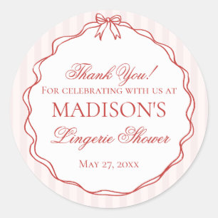 Adesivo Roupas Íntimas Rosa e Vermelha Favoritos de Festa 