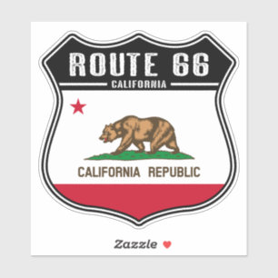 Adesivo Route 66 California Custom-Cut Vinyl Sticker