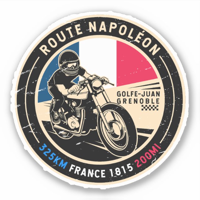 Adesivo Route Napoleon | França | Motociclos (Frente)