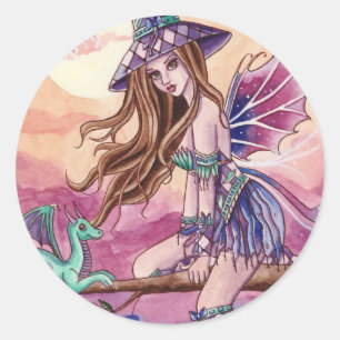 Adesivo Rowenia - Vinheta de bruxas e dragões