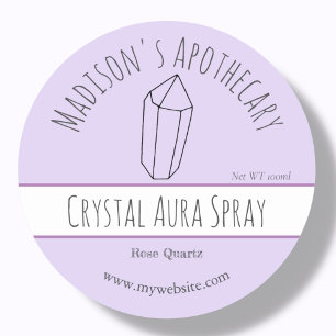 Adesivo Roxa Rótulos para produtos de cristal reiki