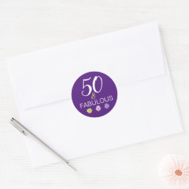 Adesivo Roxo 50 e Divertida Fun Daisy