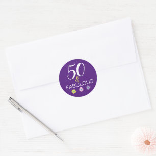 Adesivo Roxo 50 e Divertida Fun Daisy