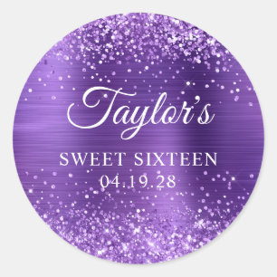 Adesivo Roxo ametista brilhante Sweet Sixteen