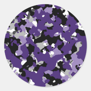 Adesivo Roxo Camuflagem Preto Cinza Estampa Camo Festa