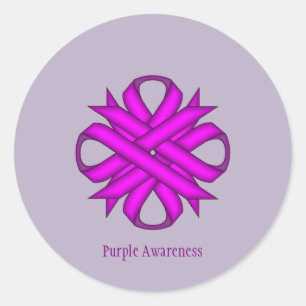 Adesivo Roxo Clover Ribbon por Kenneth Yoncich