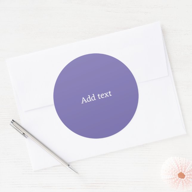 Adesivo Roxo com Modelo de Texto Branco (Envelope)