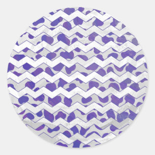 Adesivo Roxo de Chevron e branco Dalmatian