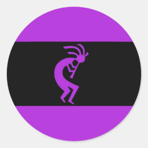 Adesivo Roxo de Kokopelli
